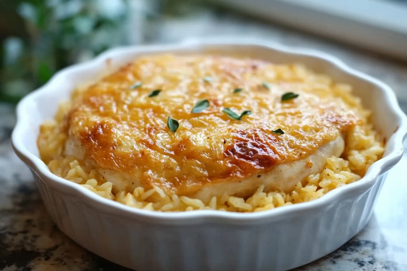 Pollo al horno con arroz