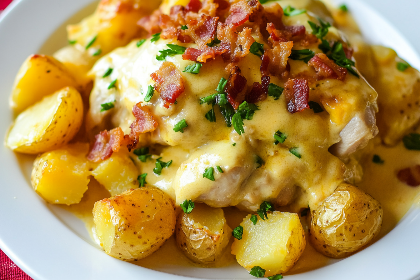 Pollo y papas millón lento