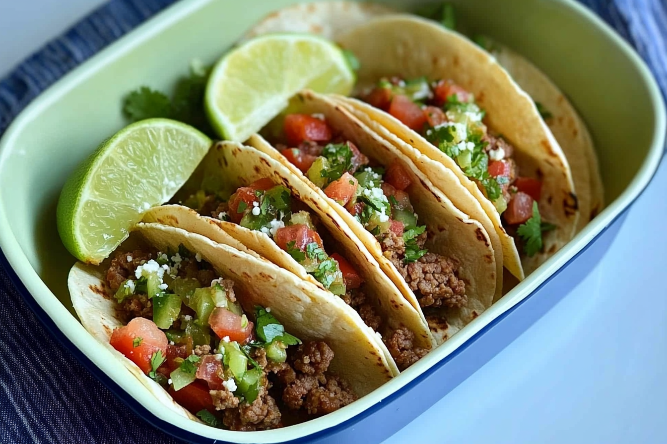 Tacos de carne picada