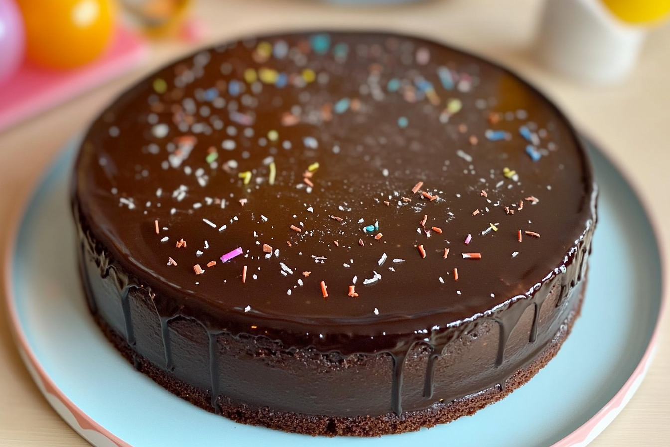 Tarta de chocolate para cumpleaños