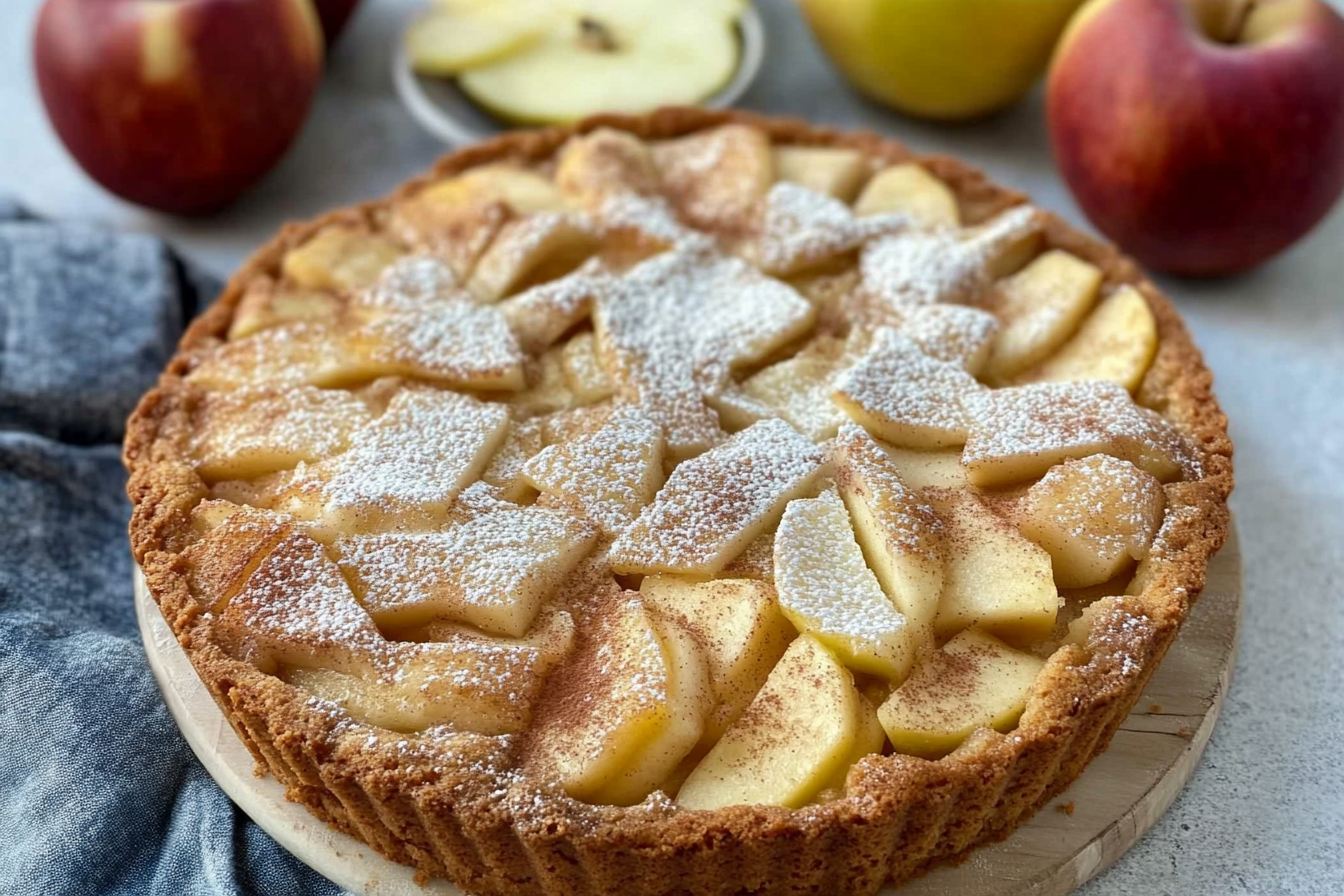 Tarta de manzana de aprovechamiento