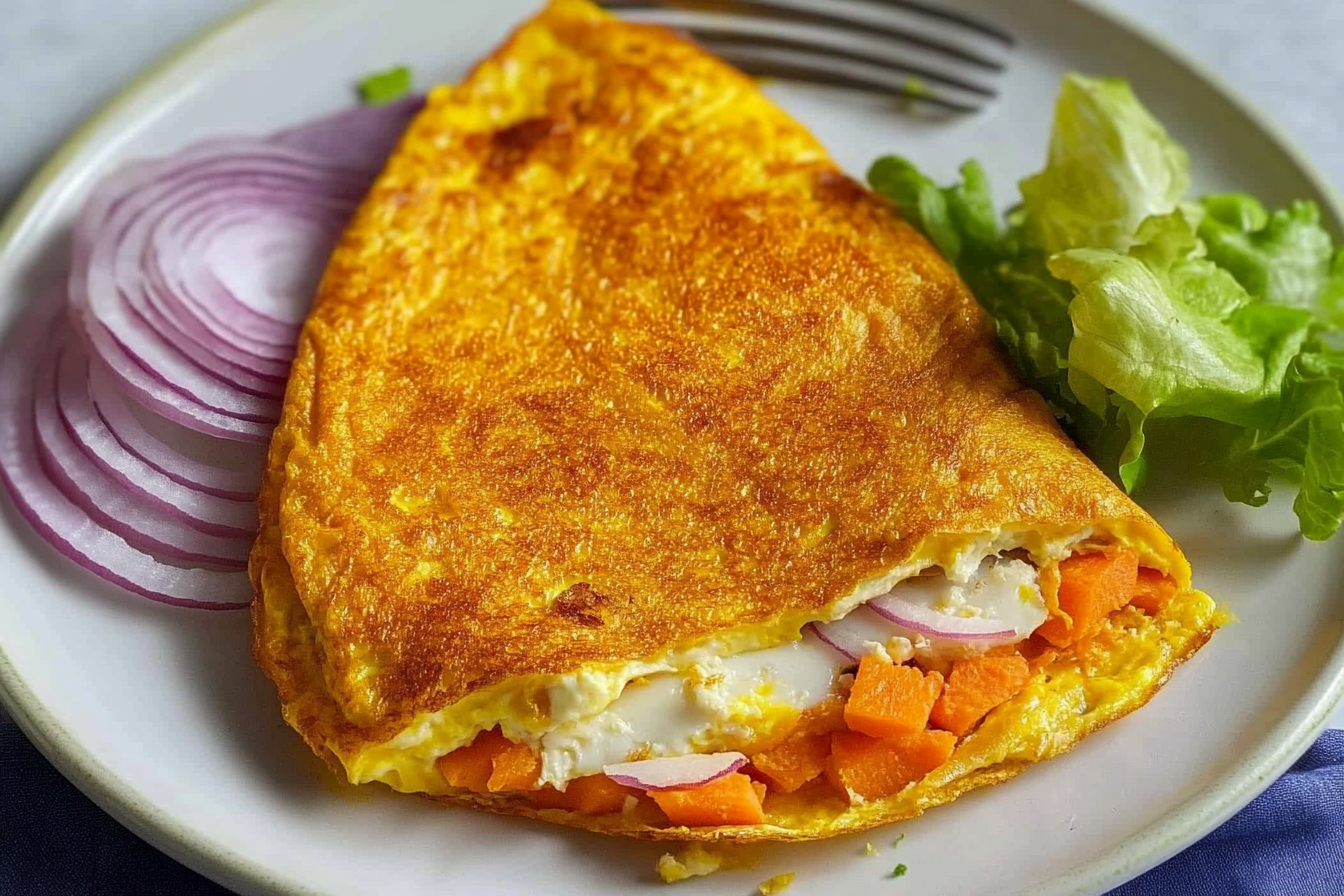 Tortilla de zanahoria rellena