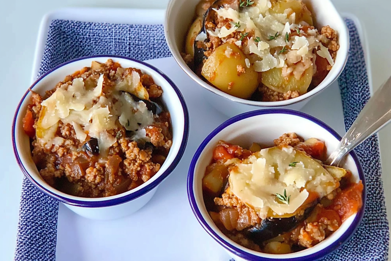 Vasitos de carne y verduras