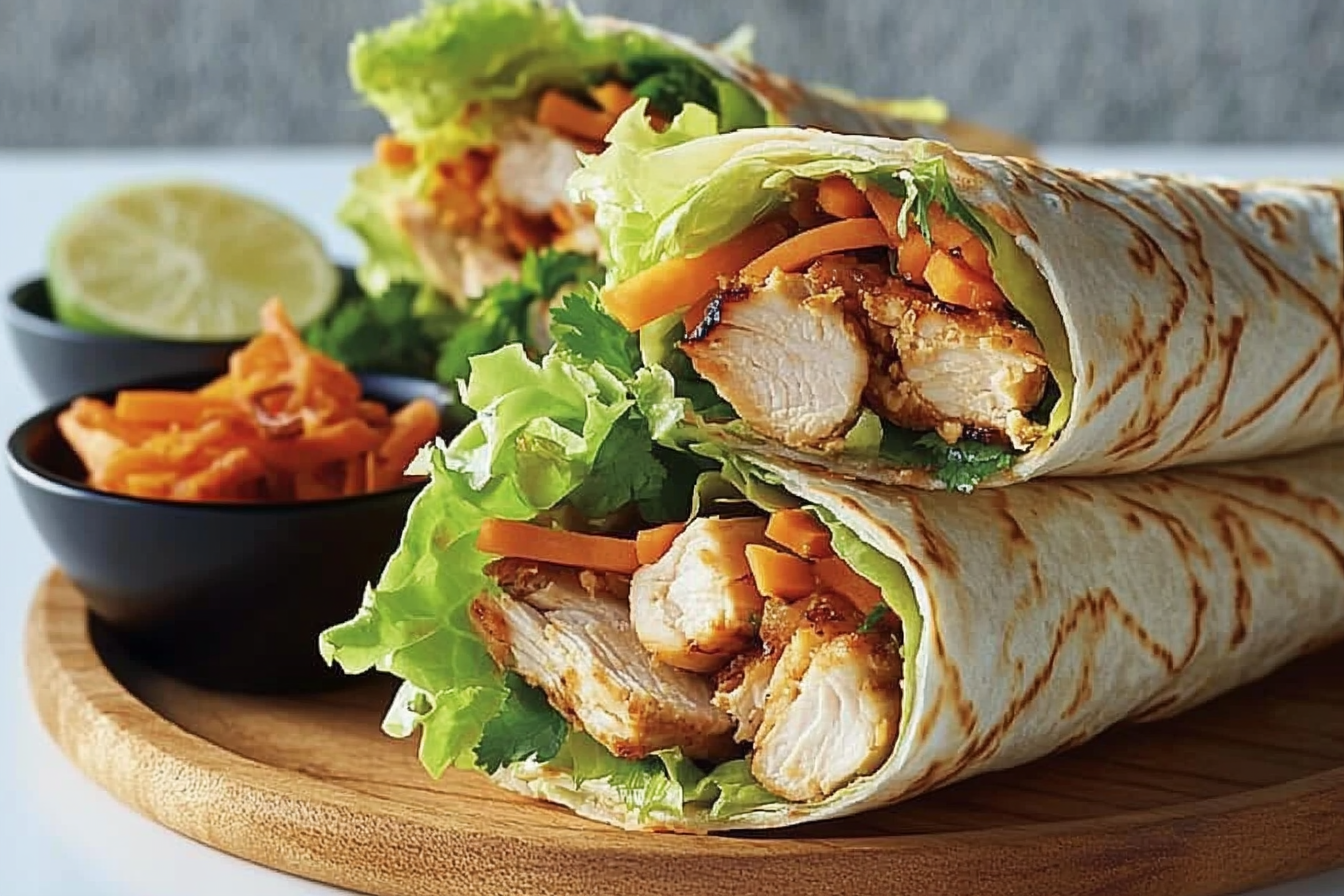 Wraps de pollo y lechuga