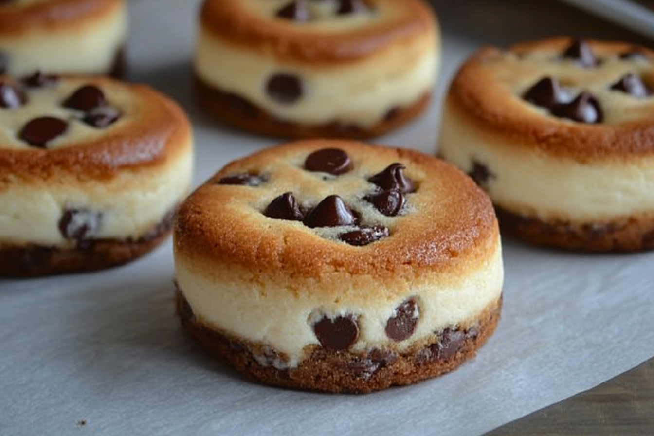Galletas de cheesecake con chispas de chocolate