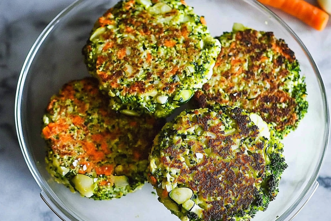Hamburguesas de brócoli y zanahoria
