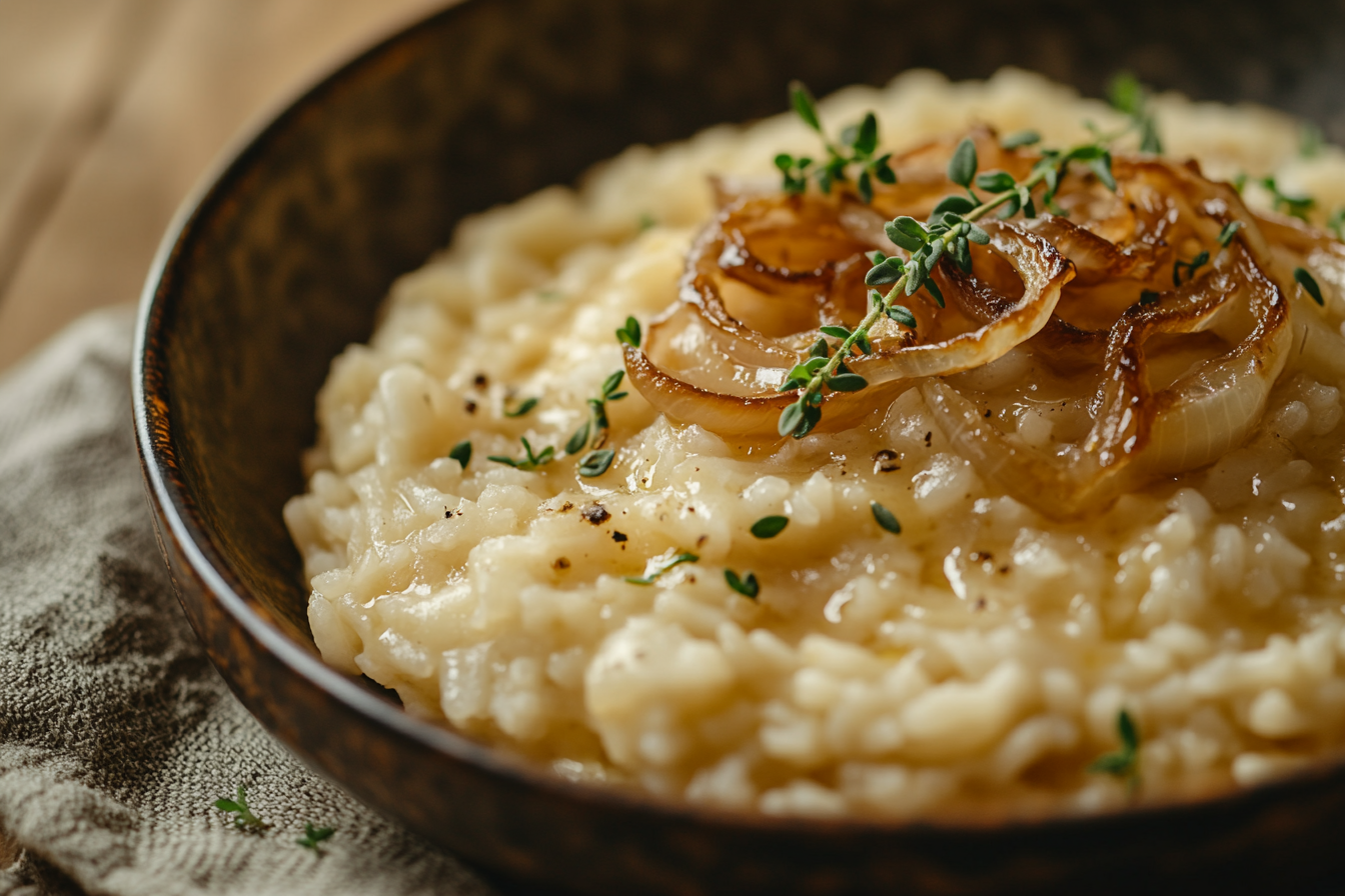 Arroz a la cebolla francesa