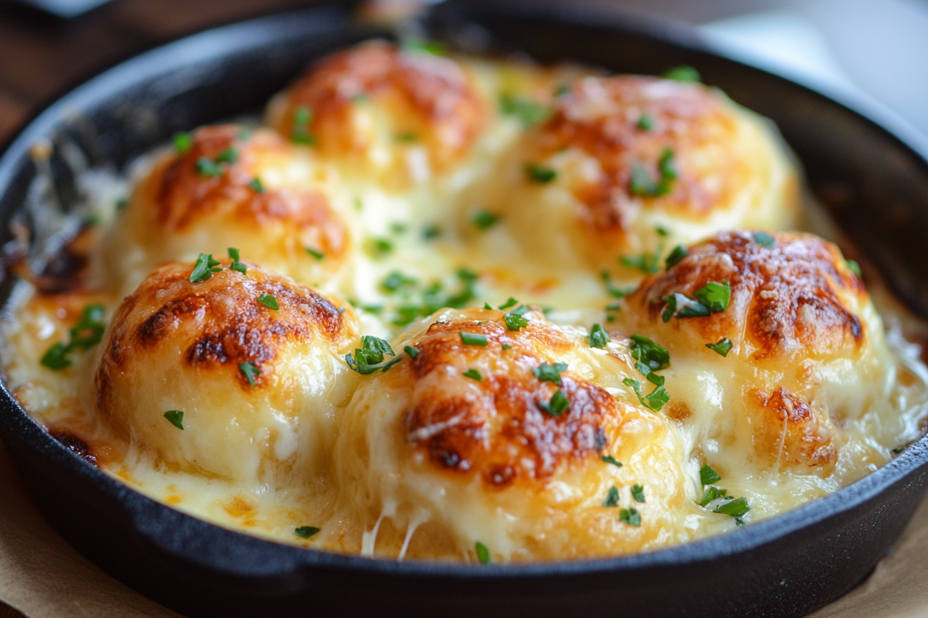 Bombas de queso y ajo