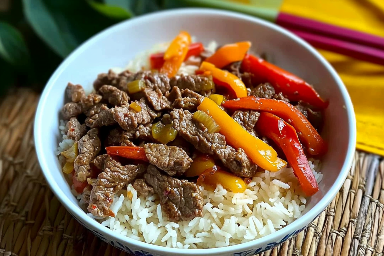 Bowl de arroz con ternera