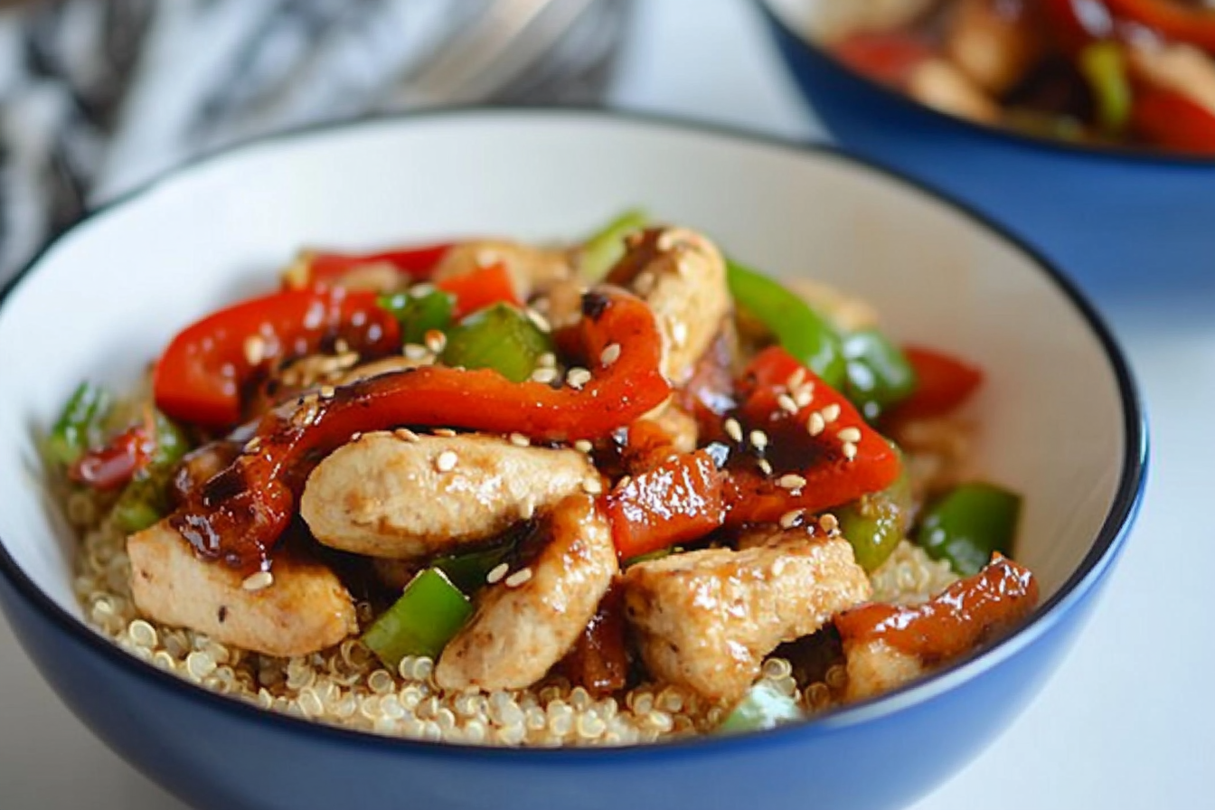 Bowl de quinoa con pollo