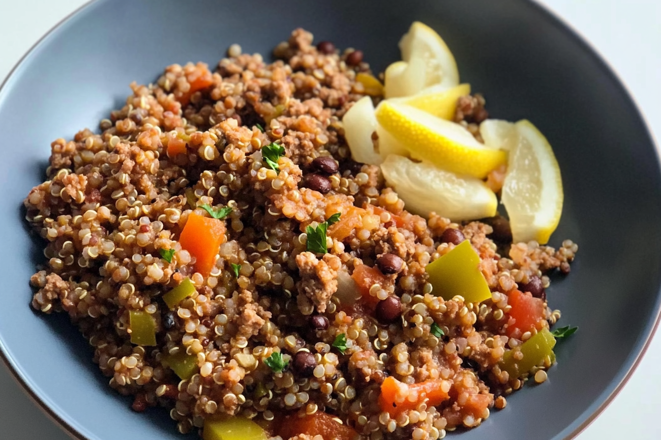 Bowl de quinua con carne