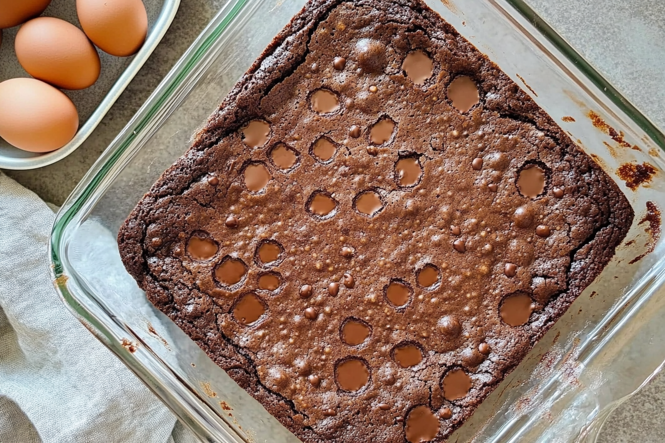 Brownie de calabacín y chocolate