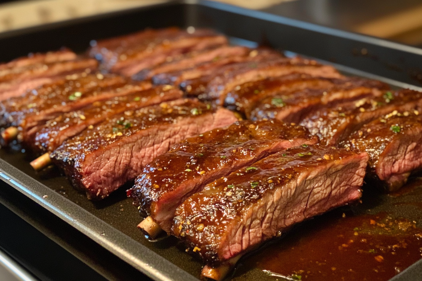 Costillas de res sin hueso al horno