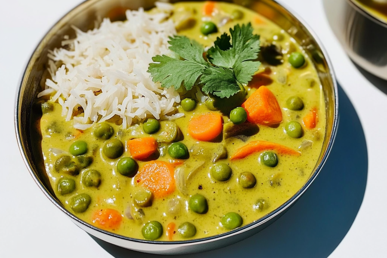 Curry de guisantes y zanahoria