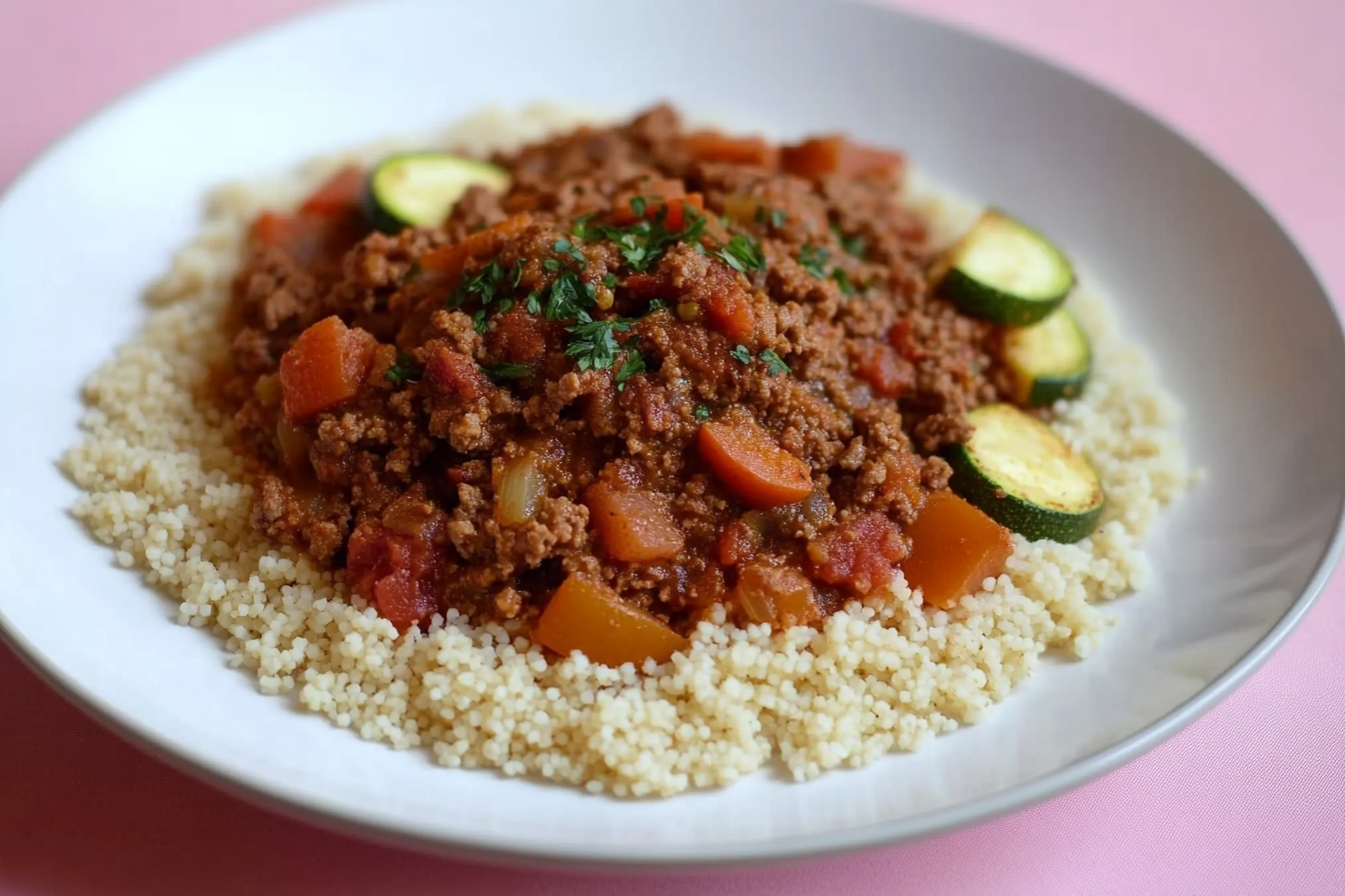 Cuscús con carne picada