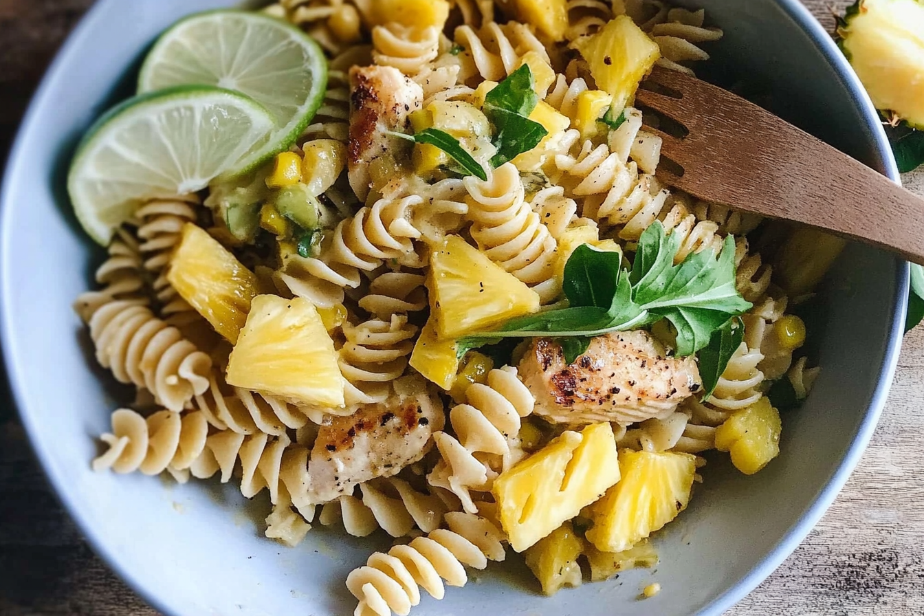 Ensalada de pasta con pollo
