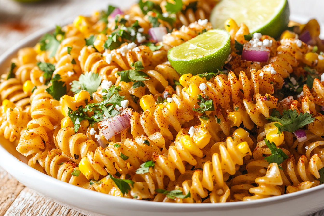 Ensalada de pasta elote callejero