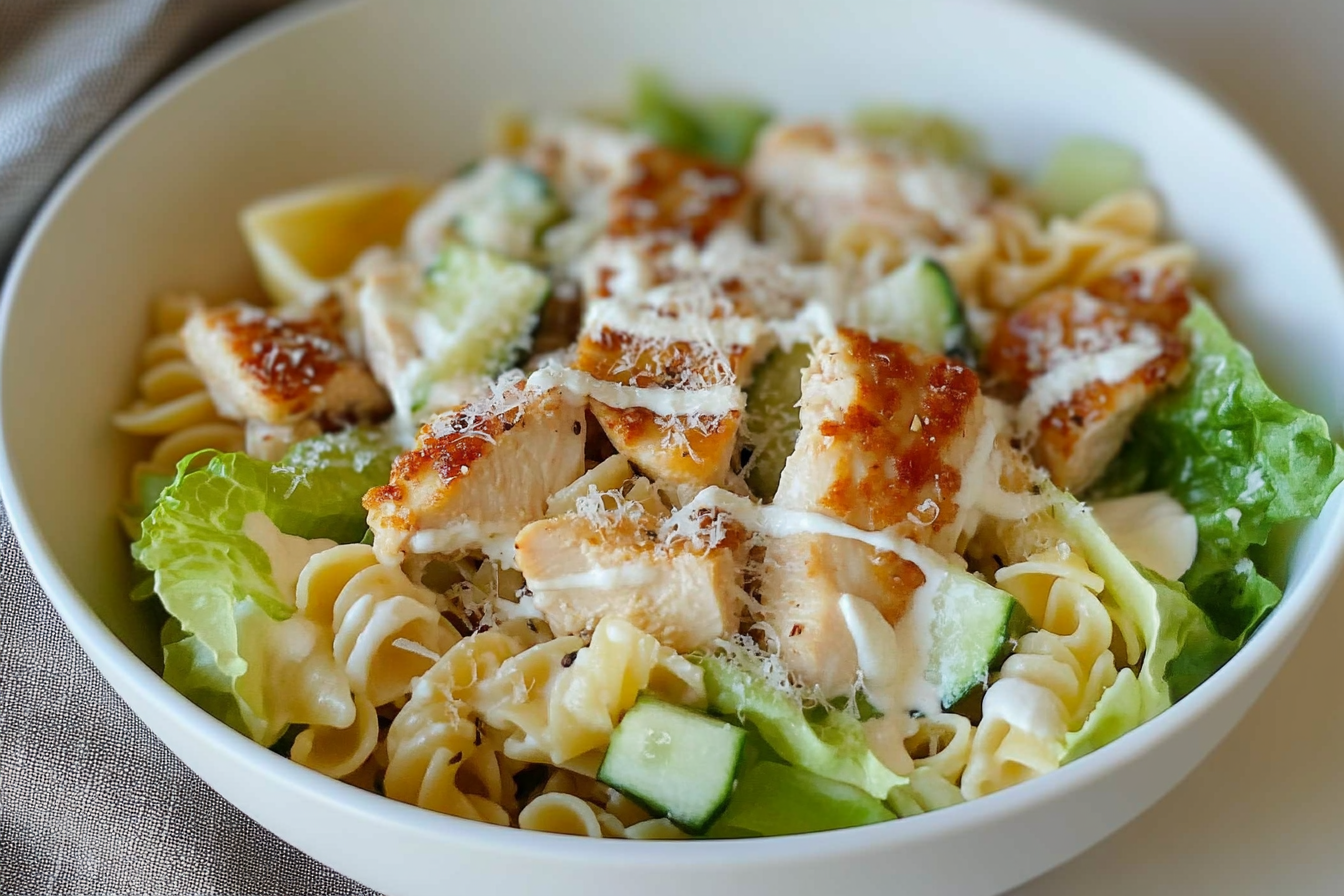 Ensalada de pasta y pollo