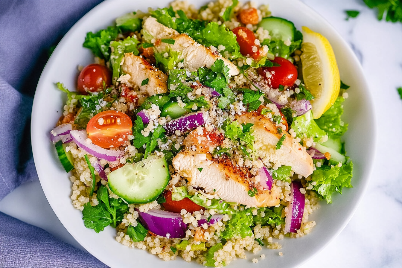 Ensalada de pollo con cuscús
