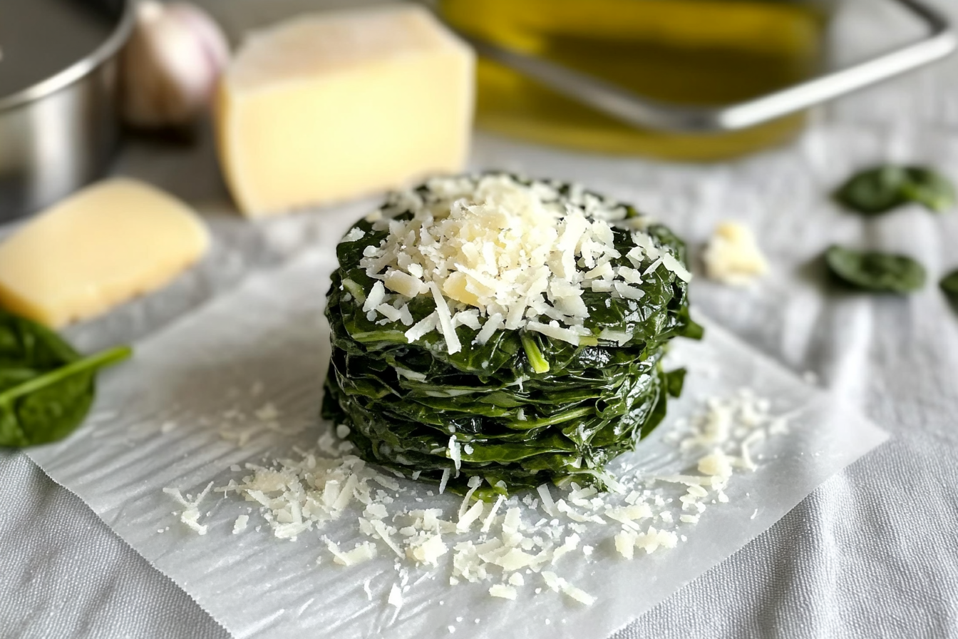 Espinacas al parmesano