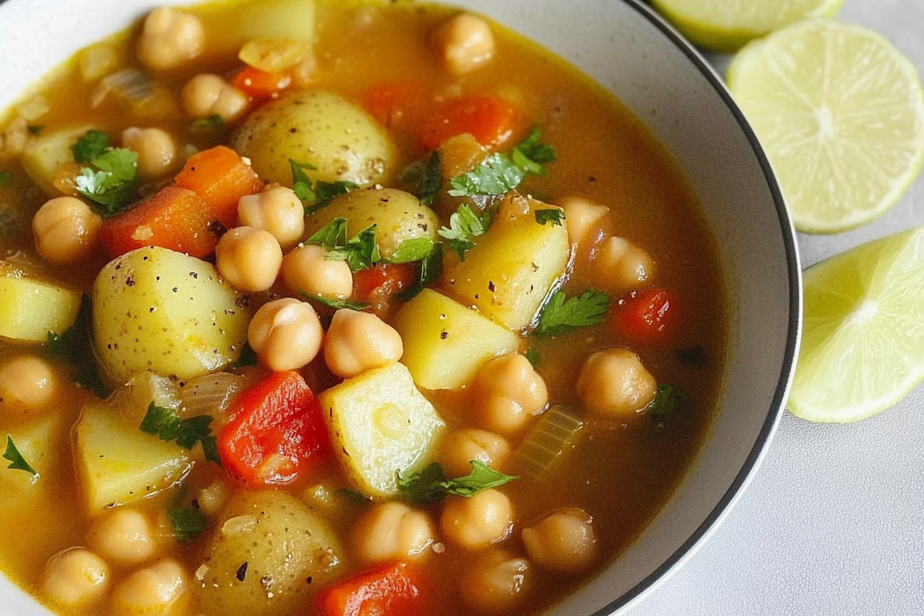 Garbanzos con patatas y verduras