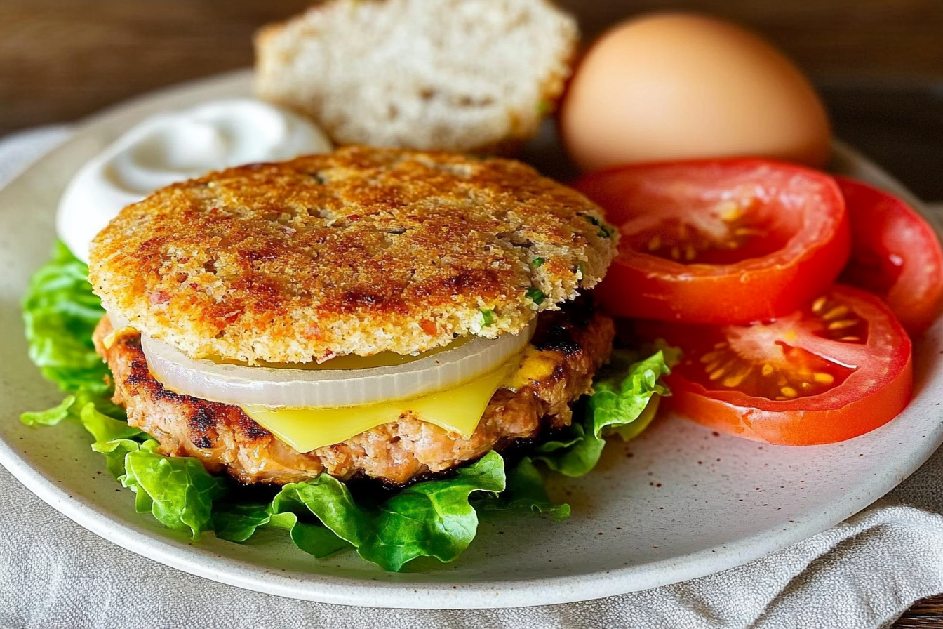Hamburguesas de atún con avena