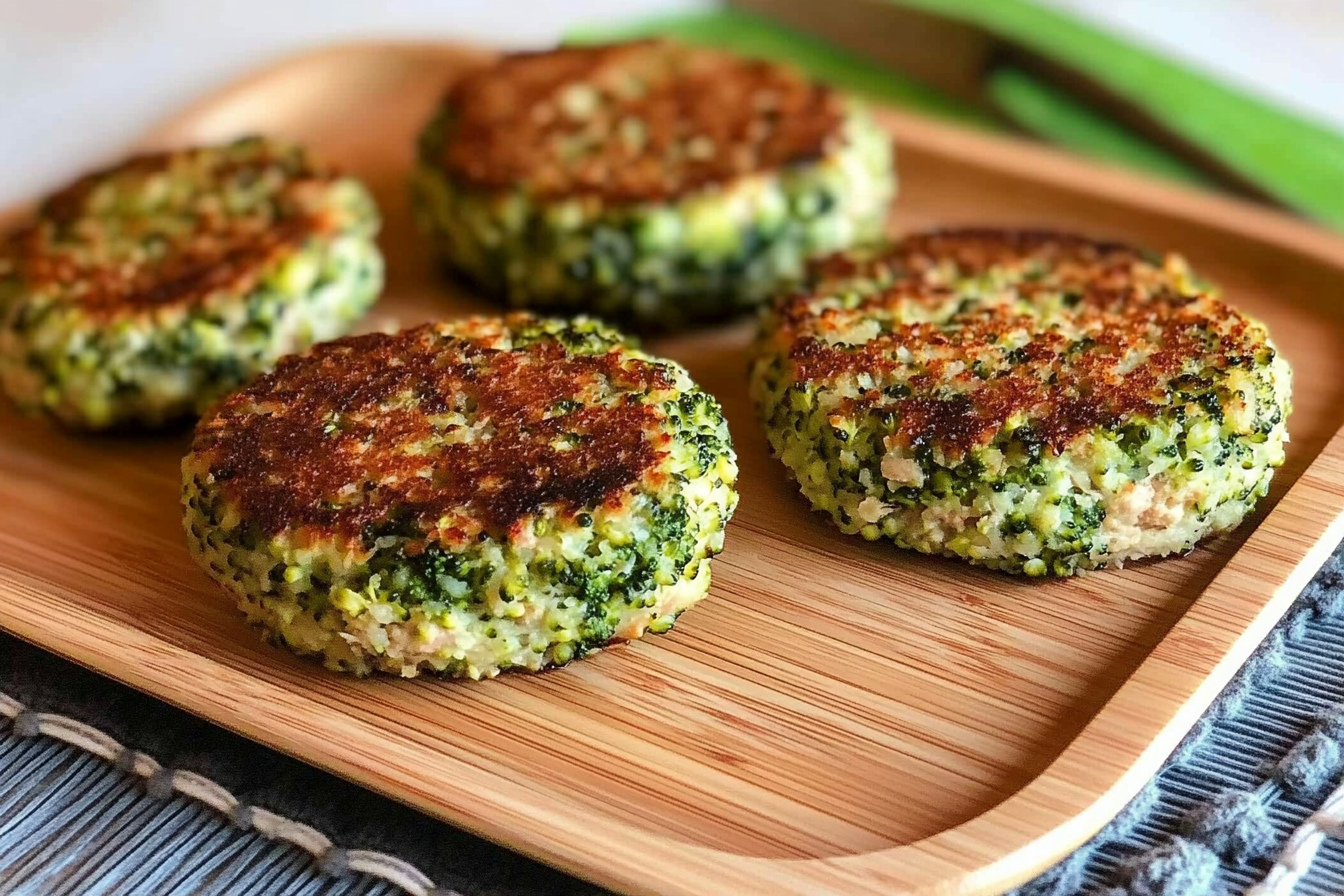 Hamburguesas de atún y brócoli