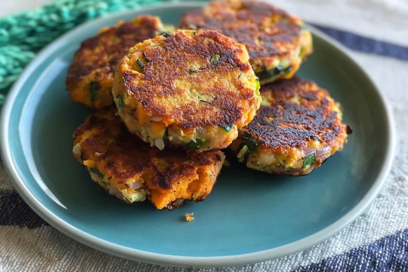 Hamburguesas de calabacín y batata