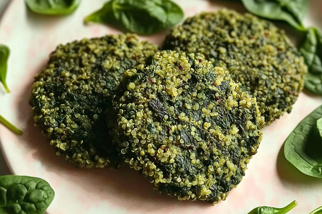Hamburguesas de espinacas y quinua