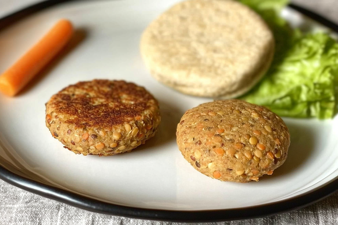 Hamburguesas de lentejas y zanahoria