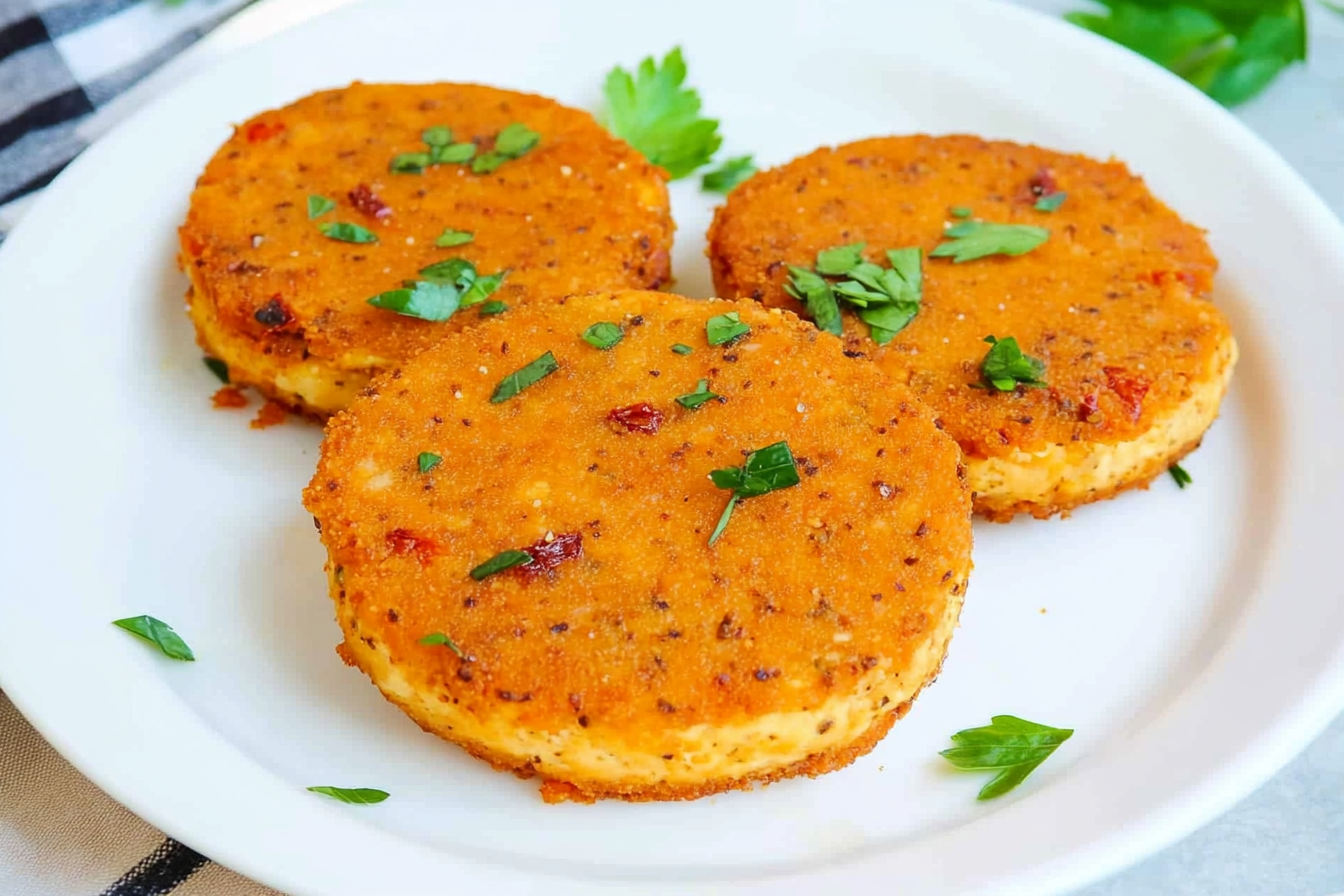 Hamburguesas de tofu y tomates