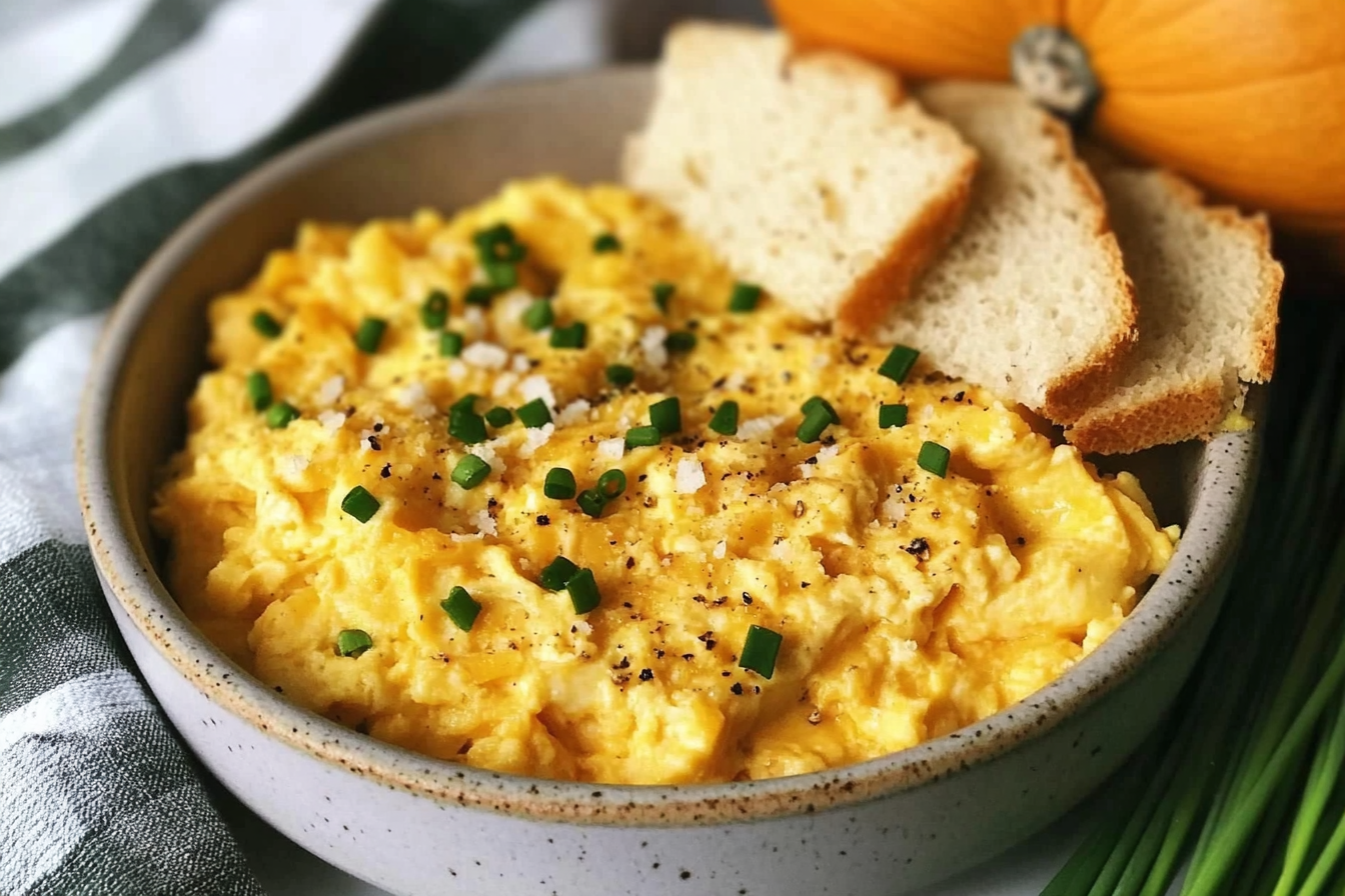 Huevos revueltos con calabaza