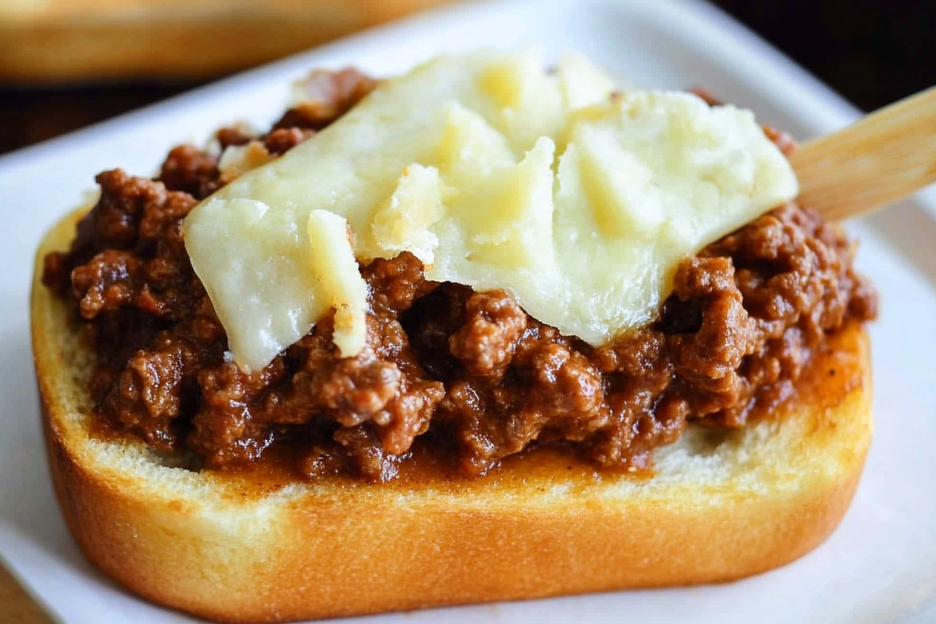 Joes desordenados con pan tostado