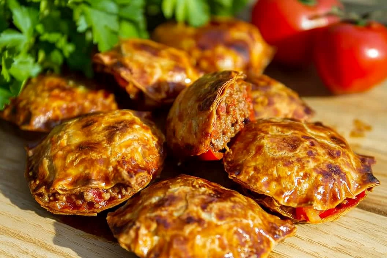 Pastelitos de carne al aire