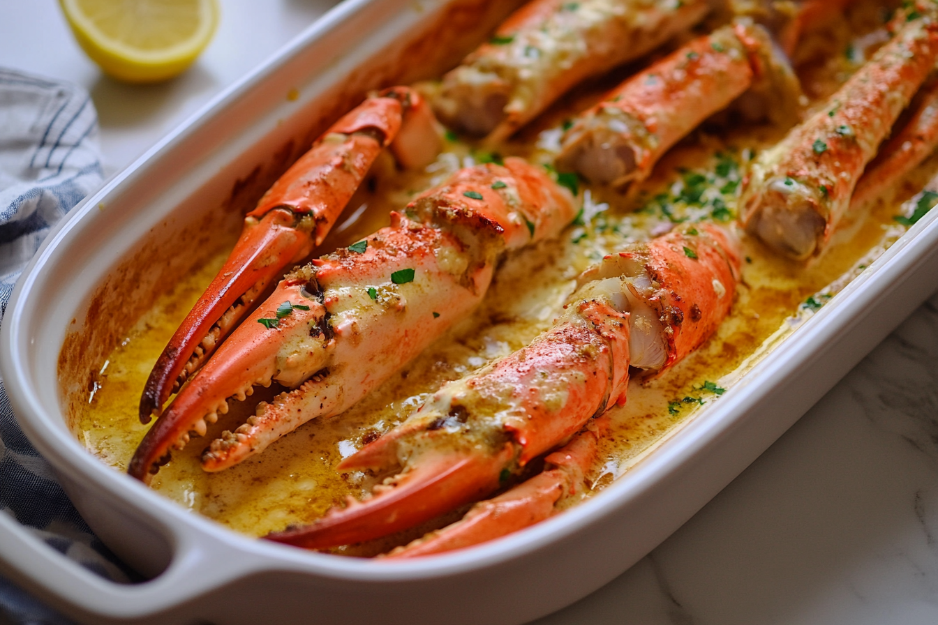 Piernas de cangrejo al horno