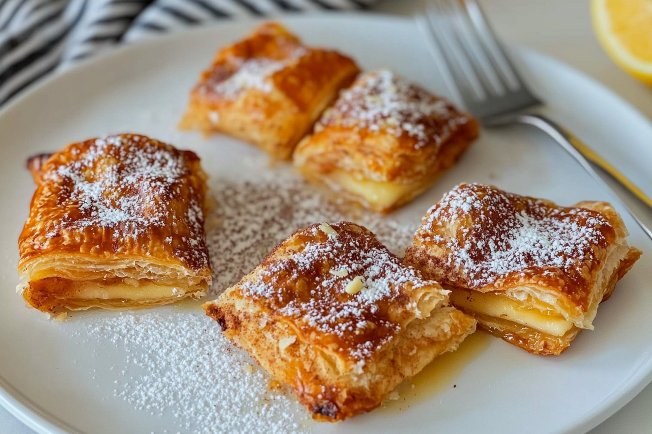 Sacos de hojaldre de manzana