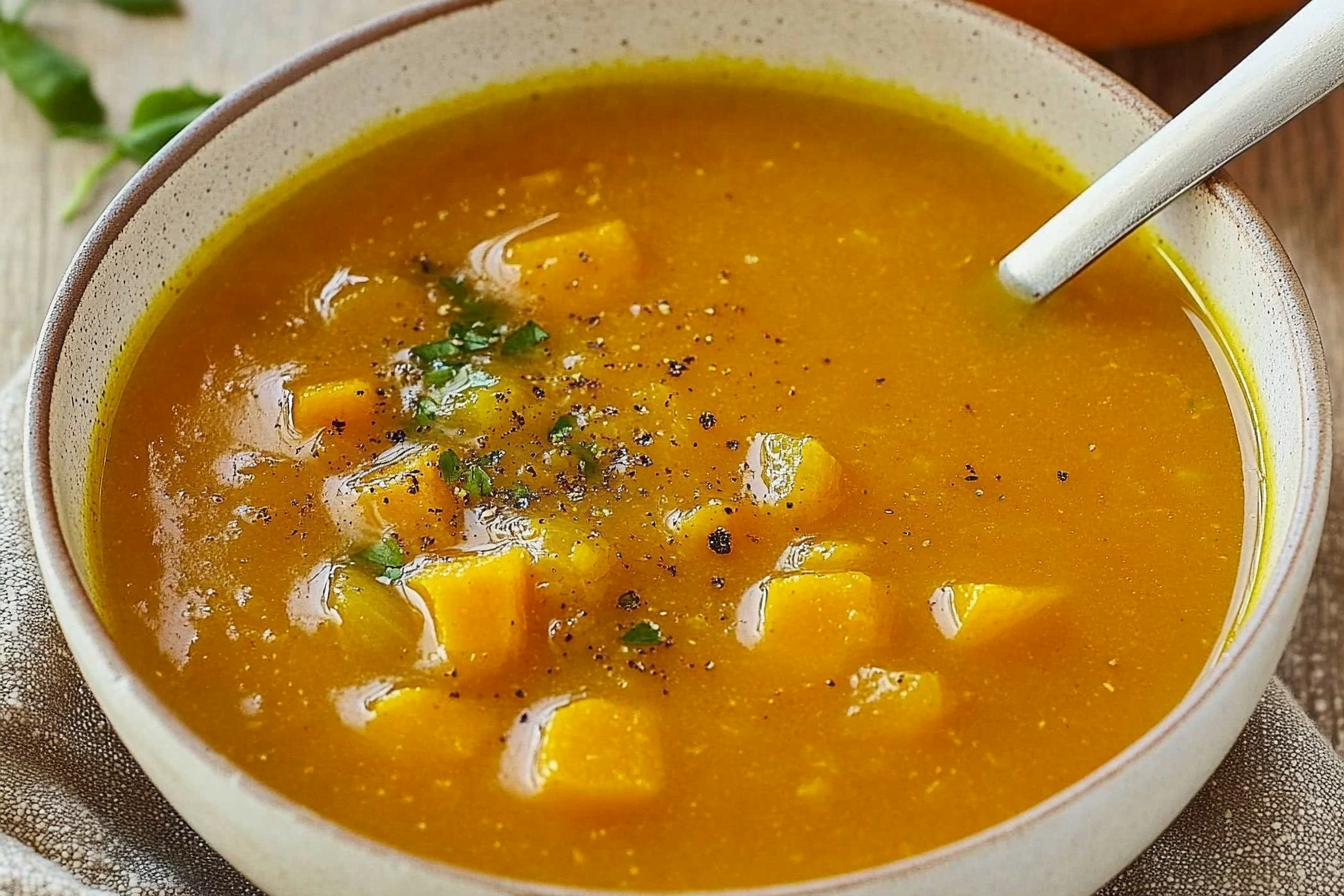 Sopa de calabaza cremosa