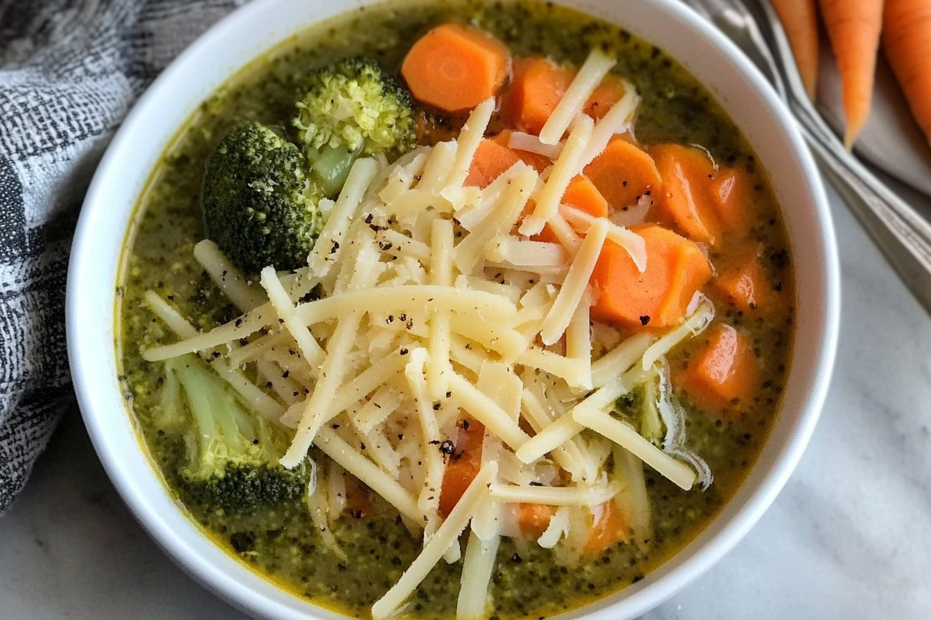 Sopa de zanahoria y brócoli