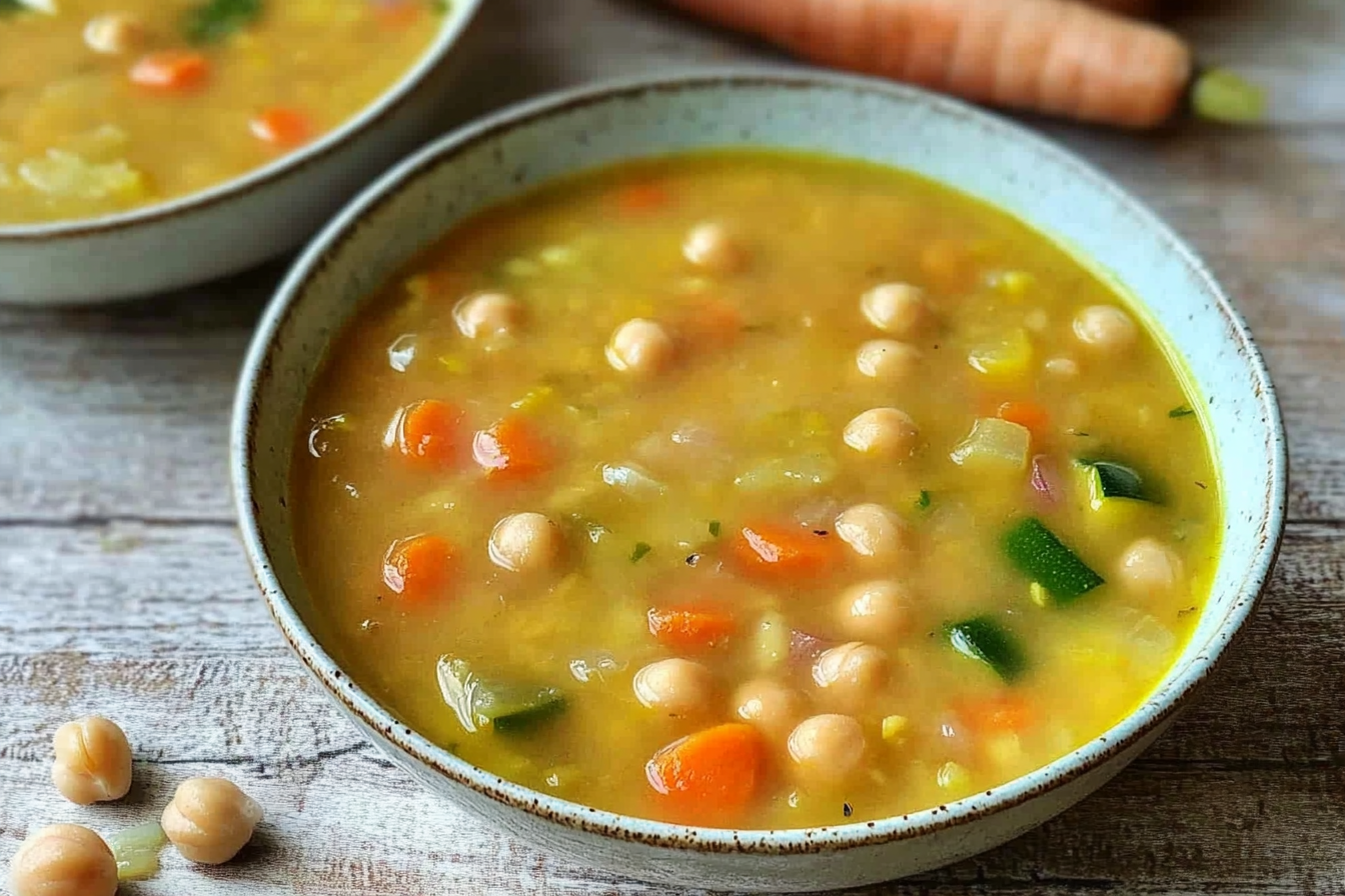 Sopa de zanahoria y calabacín