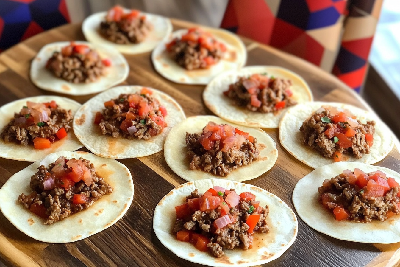 Tacos de carne y pimiento