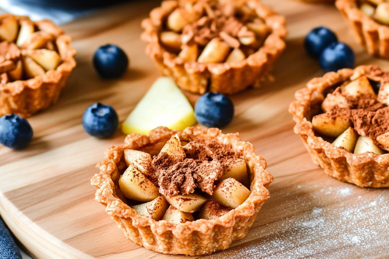 Tartaletas de manzana y crema