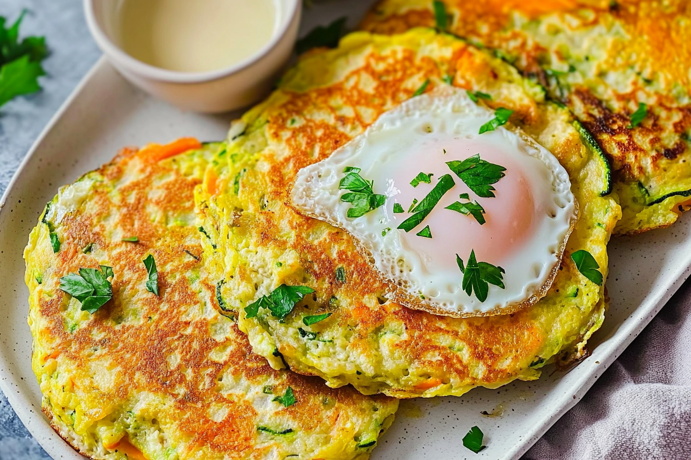 Tortitas de verduras y huevo