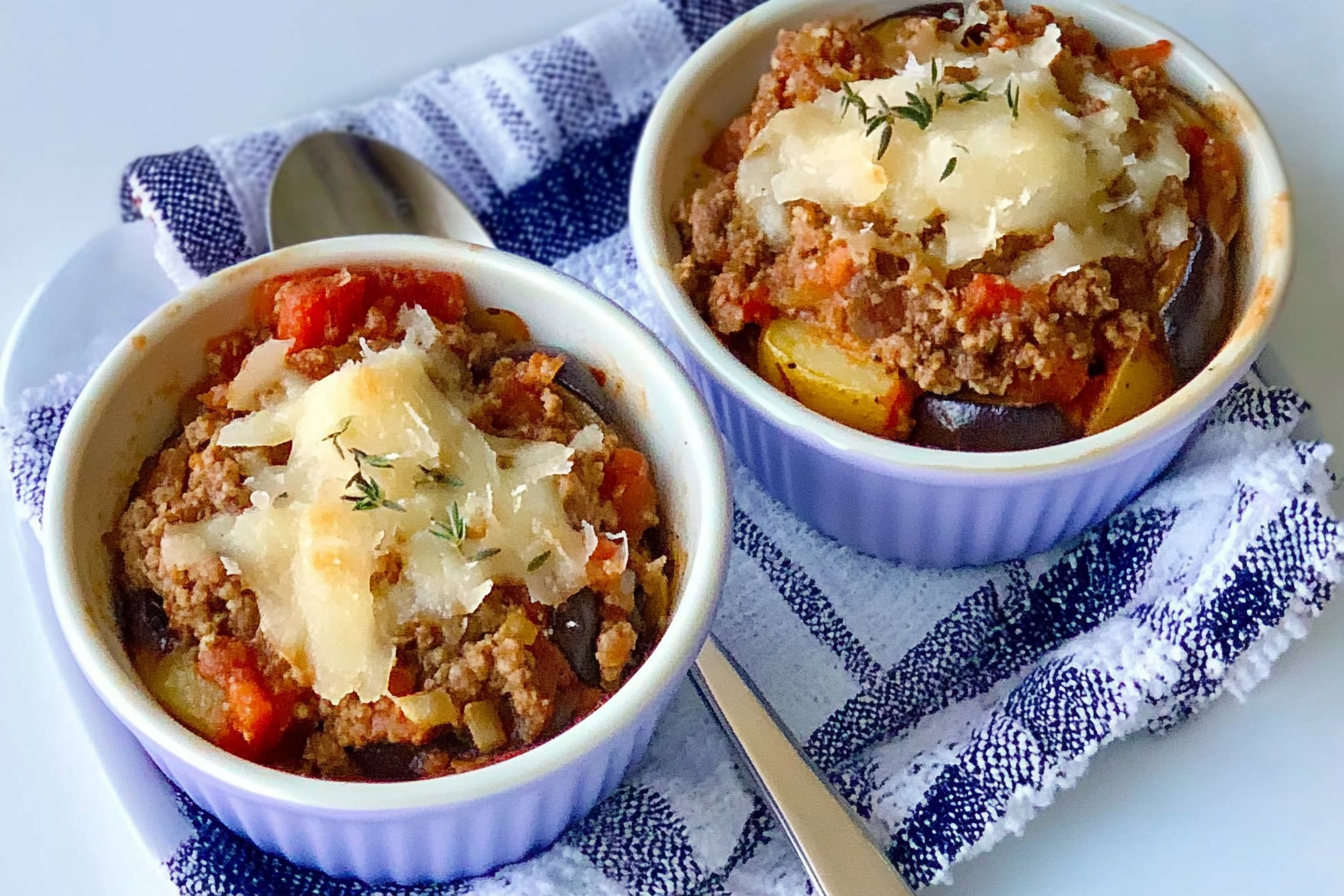 Vasitos de carne y verduras