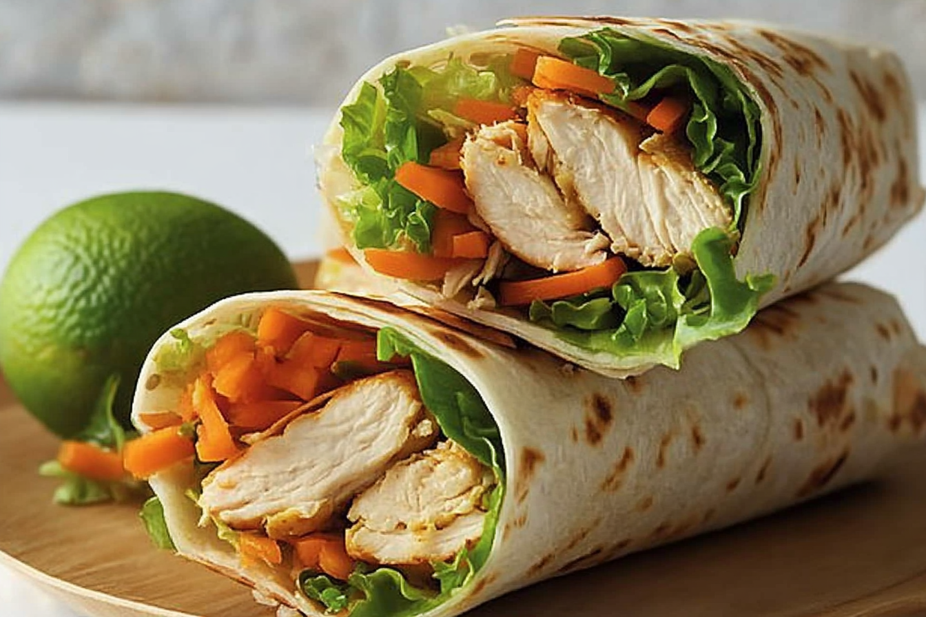 Wraps de pollo y lechuga