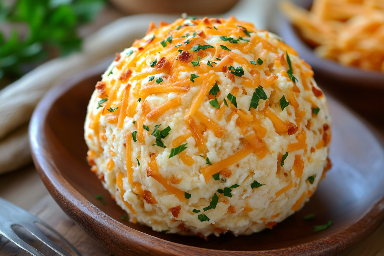 Bola de queso cheddar y rancho