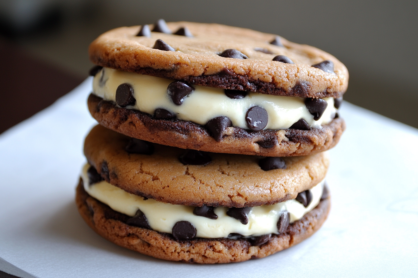 Galletas de cheesecake con chispas de chocolate