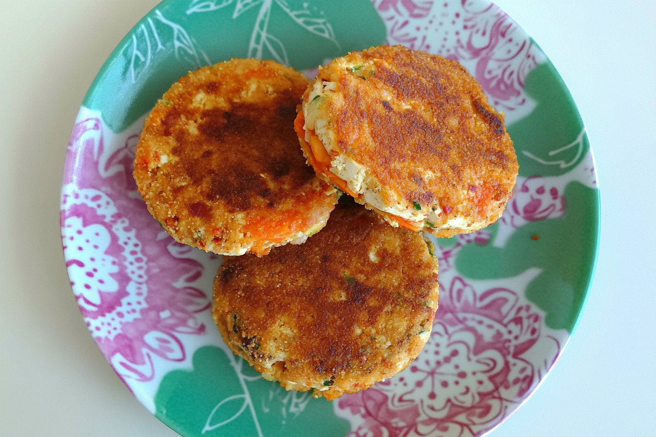 Hamburguesa de tofu y verduras