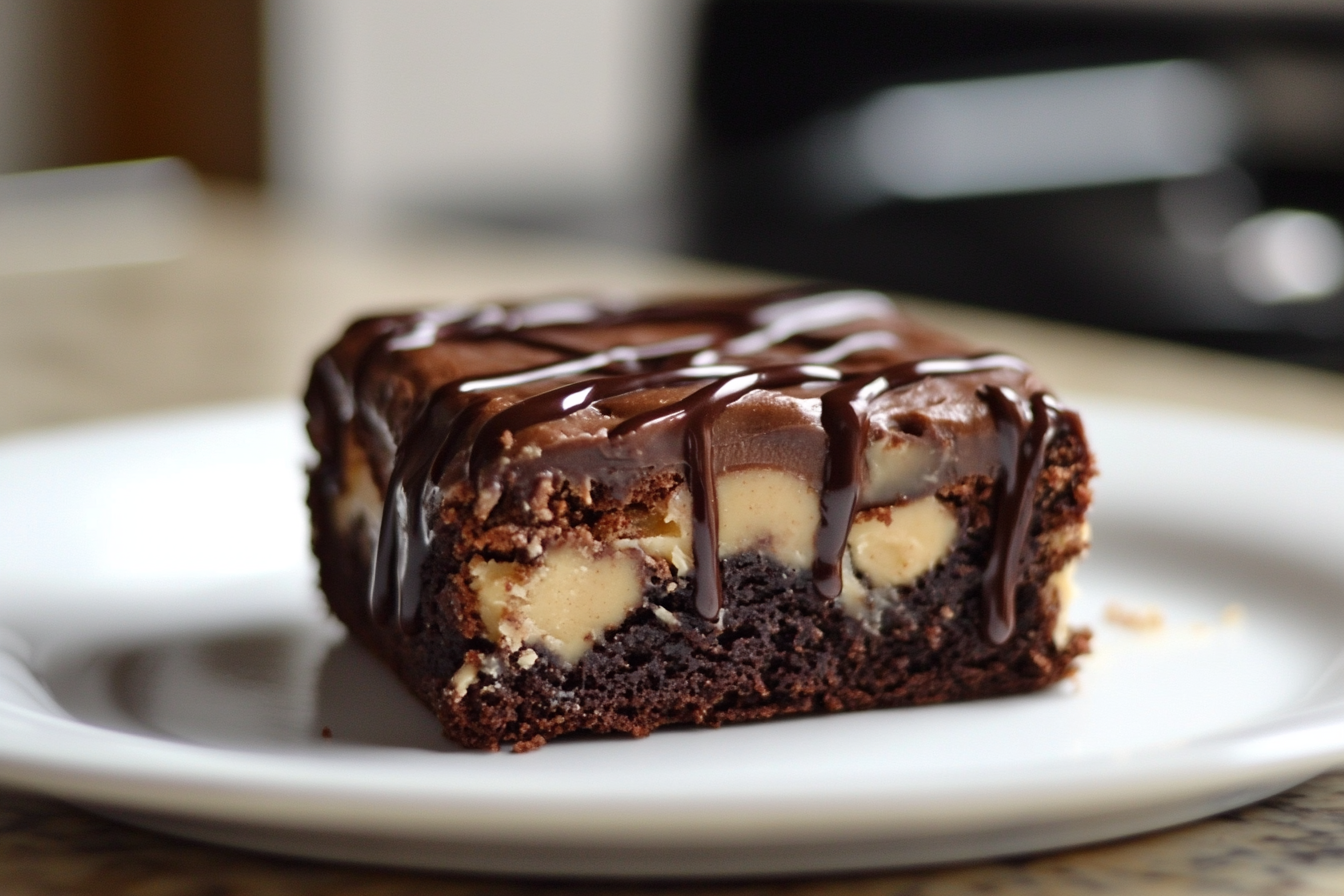 Pastel galáctico de chocolate y mantequilla de maní