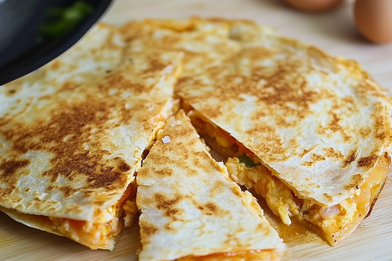 Quesadillas de pollo y huevo