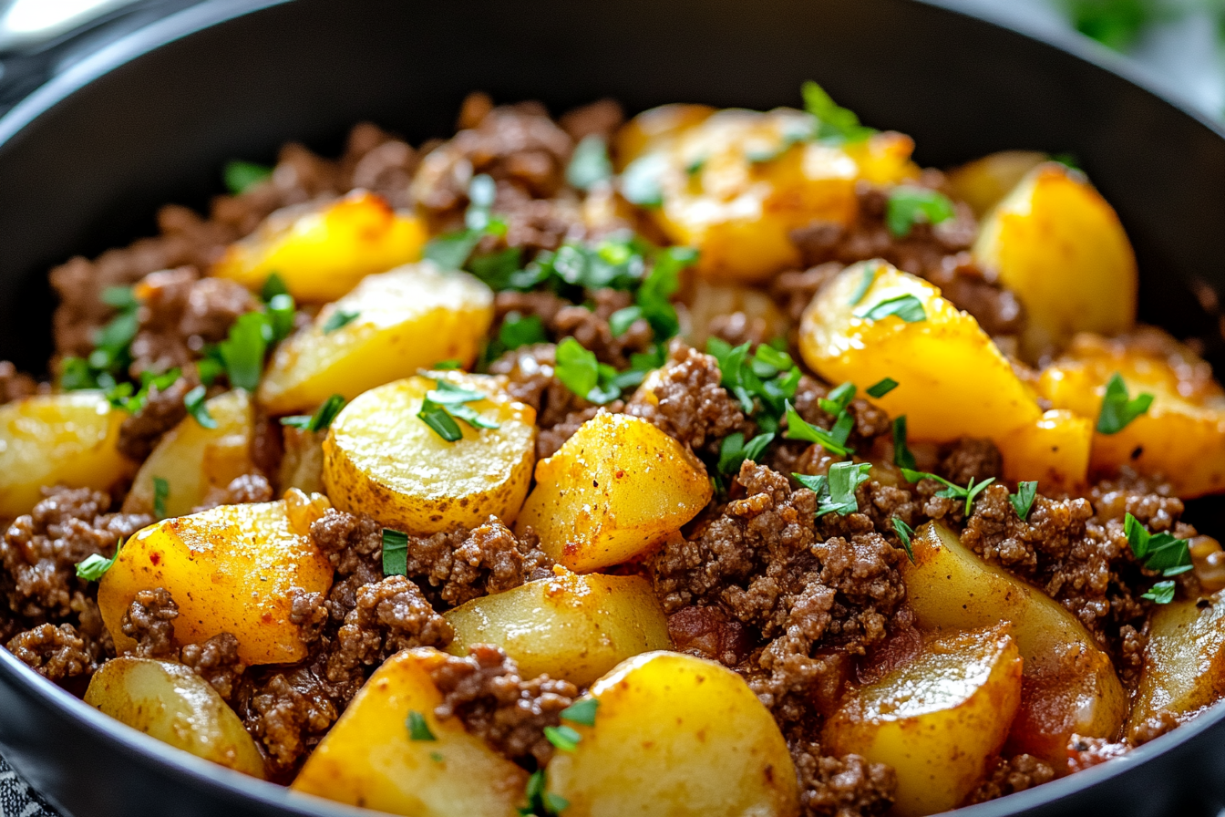 Carne molida con papas